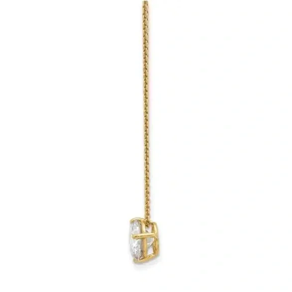 14K Yellow Gold 1/2ct Solitaire NECKLACE